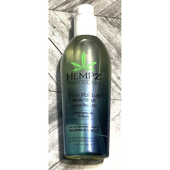 Hempz Triple Moisture Fresh Citrus Herbal Body Oil 6.76 Oz With Shea Butter - Picture 6 of 6